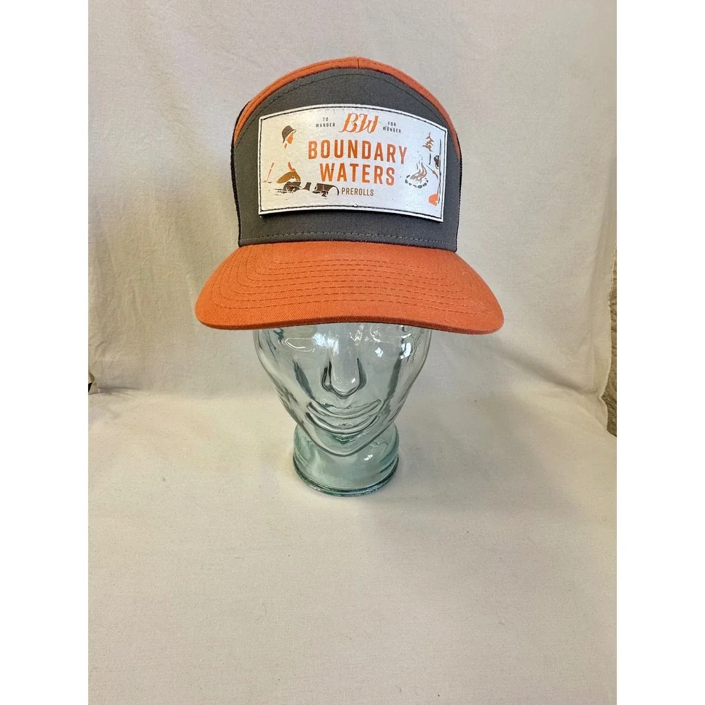 Richardson 168 Boundary Waters Prerolls Orange Grey Black Trucker Hat Mens OSFM